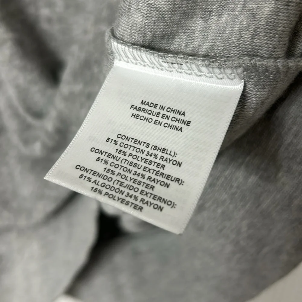 ONIA gray terry quarter zip pullover size L